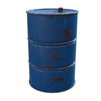 a blue barrel with a red lid on it png