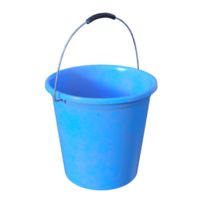 a blue bucket with handle on a transparent background png