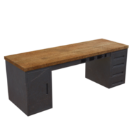ein Schreibtisch mit Schubladen auf es png
