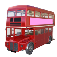 en röd dubbel- däck buss på en transparent bakgrund png