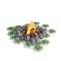 Camp fire isolated 3d png