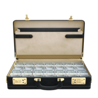 a briefcase full of money on a transparent background png