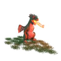 green dragon isolated 3d png