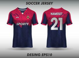 Sports jersey and t-shirt template sports jersey design vector mockup.