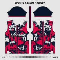 Vector t-shirt sport design, sublimation jersey