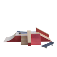 a model of a skateboard ramp and stairs png