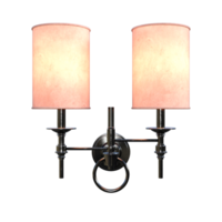 two light fixtures on a wall with a clear background png