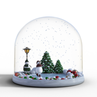 a snow globe tree and a lamp png