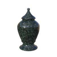 green marble urn on a white background png