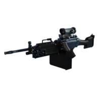 machine gun isolated 3d png