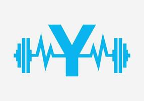 Letter Y Fitness Gym Logo. Fitness Logotype Symbol vector