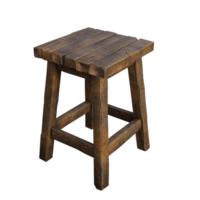 a wooden stool on a transparent background png