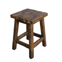 une en bois tabouret sur une transparent Contexte png