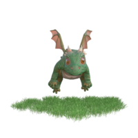 vert dragon isolé 3d png