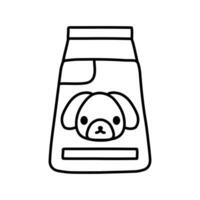 Doodle pet food, dogs pet shop accessories. vector