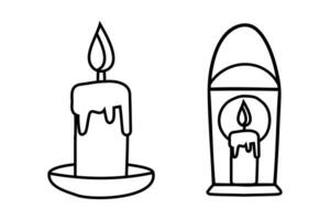 Illustration of candles icon vector for Halloween