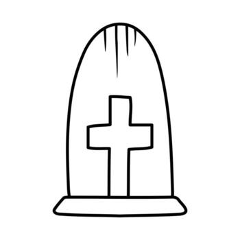 elemento y objeto de halloween para proyectos de diseño. lápida para halloween. rasgadura antigua. vector