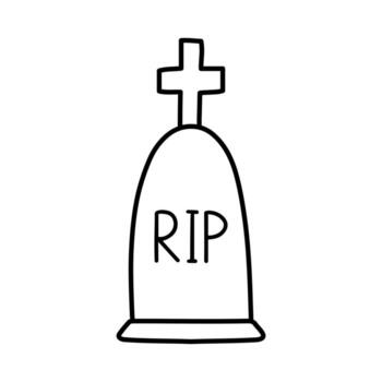 elemento y objeto de halloween para proyectos de diseño. lápida para halloween. rasgadura antigua. vector