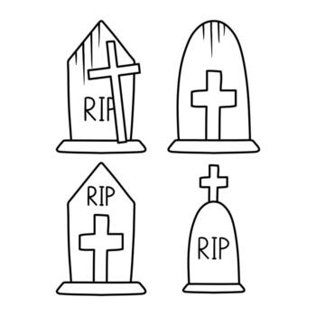 elemento y objeto de halloween para proyectos de diseño. lápida para halloween. rasgadura antigua. vector