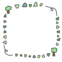 a square frame with green and white triangles png