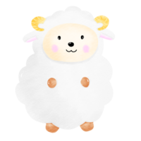 cartoon sheep with balloons on transparent background png
