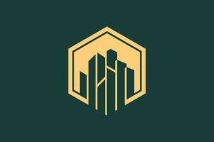 Building logo design elements with unique style creative concept vector