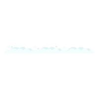 Seamless decoration border with white blue cloud pattern, sky view. Isolated on white background, vector, illustration, EPS10 vector