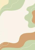 Abstract minimalist background. Backgkround with organic shapes and line in pastel colors. Vector Illustration for cover, banner, brochure, poster, etc.