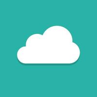 Cloud vector flat design with shadow. Vector illustration