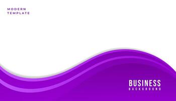 Business brochure presentation template in purple wave modern style. Eps10 vector