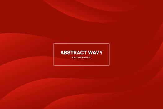 Abstract red gradient background with wave shape. Vector illustration