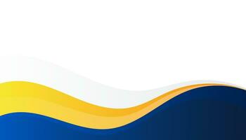 Abstract business banner background with blue, yellow, and white modern curve. Vector illustration