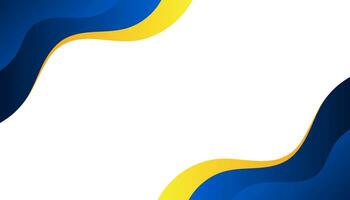 Abstract business banner background with blue, yellow, and white modern curve. Vector illustration