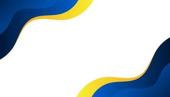 Abstract business banner background with blue, yellow, and white modern curve. Vector illustration