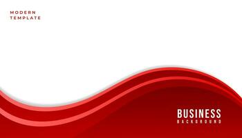 Business brochure presentation template in red wave modern style. Eps10 vector
