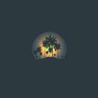 tropical isla logo vector