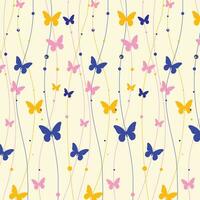 Colorful Cute Butterfly Pattern vector