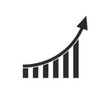 crecimiento gráfico.vector ilustración estadística grafico de incrementar Velocidad en vela palo vector