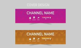 Modern youtube banner for design your channel. vector