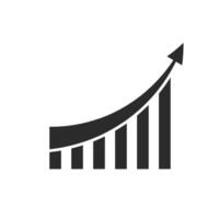 growth chart.vector illustration statistic graph of increase rate on candle stick vector