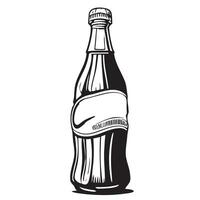 soda botella mano dibujado bosquejo ilustración rápido comida vector
