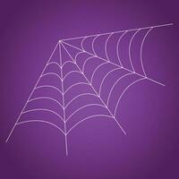 Cobweb on dark background, traditional Halloween design element. vector