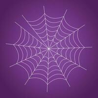 Cobweb on dark background, traditional Halloween design element. vector