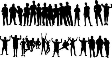 Diverse crowd dancing and standing vector, show unity, celebration, fun with different people. Editable illustration for social, cultural, entertainment. vector