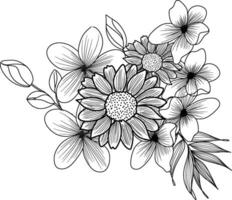 Sketch of Floral Arrangement Illustration vector