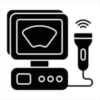 ultrasonido glifo icono diseño estilo vector