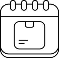 shcedule line icon design style vector