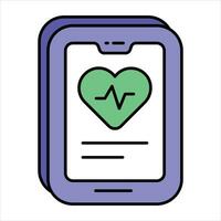 medical app color icon design style vector