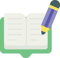 open book color outline icon design style vector