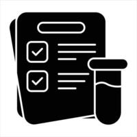 test glyph icon design style vector